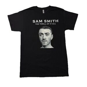 Sam Smith The Thrill of It All Tour 2018 Concert T-Shirt Size L Black